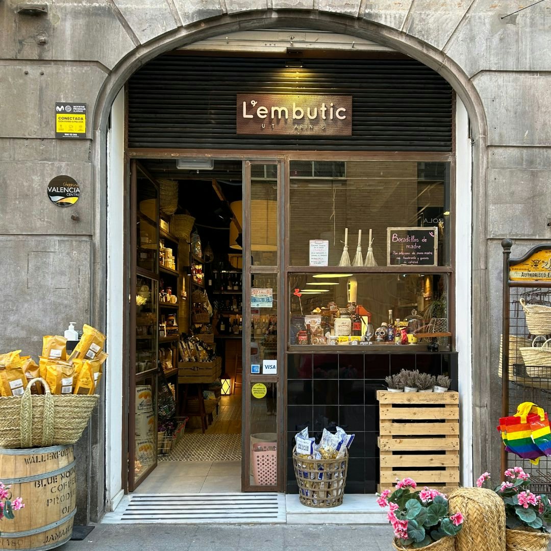 an inviting store front of Lembutic Valencia with local products displayed