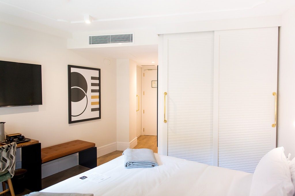 bright and stylish bedroom at Cosmo Hotel Valencia