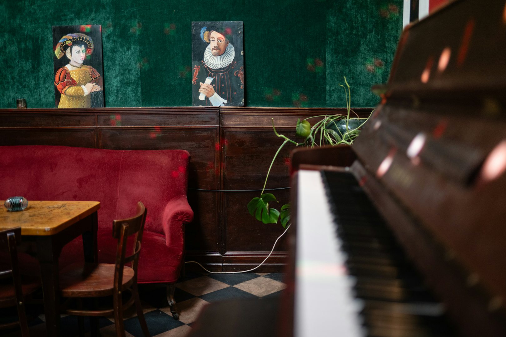 vintage bar interior of Café Damberd in Ghent