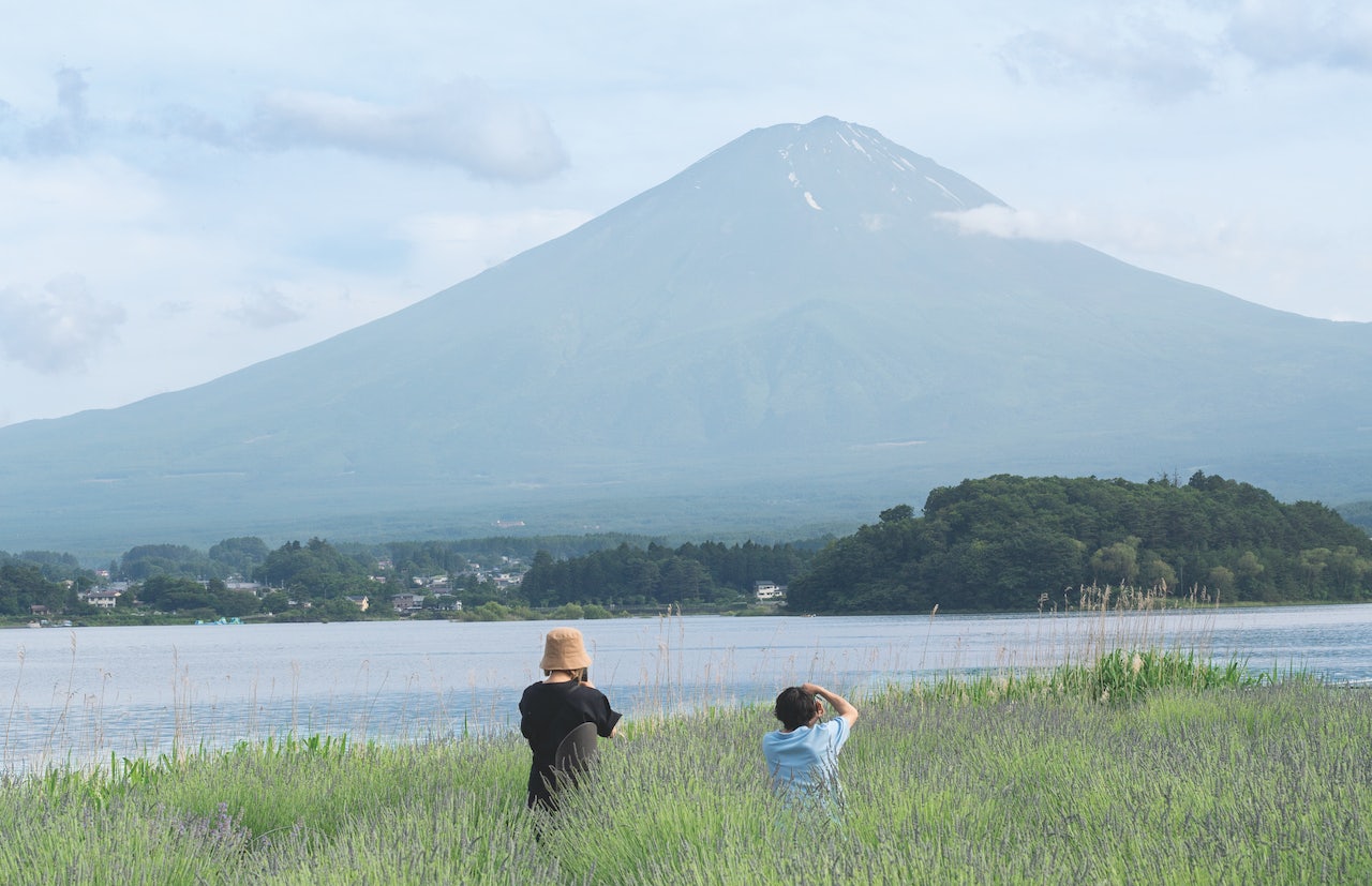 view of Mount Fuji from Fuji Kawaguchiko