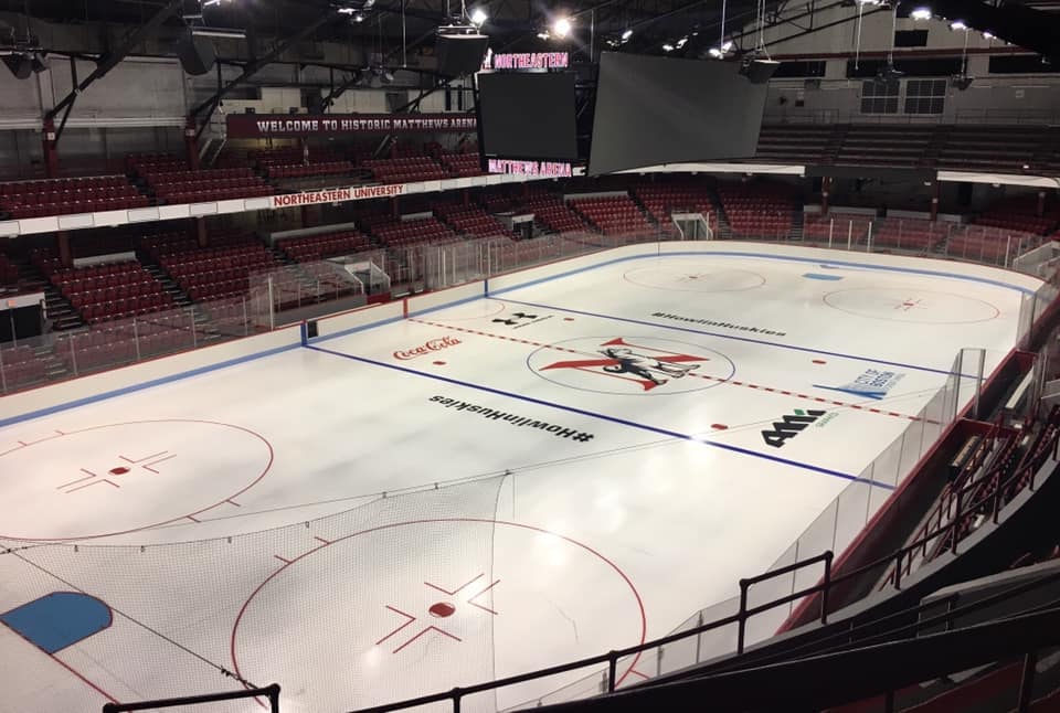 ice rink at the Matthews Arena in Boston