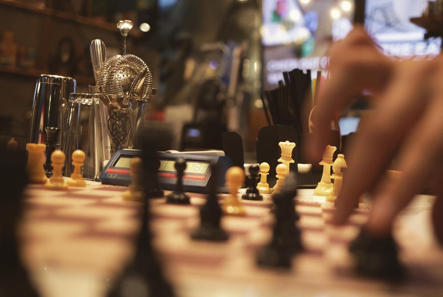 a game of chess being played at Tavern of Tales