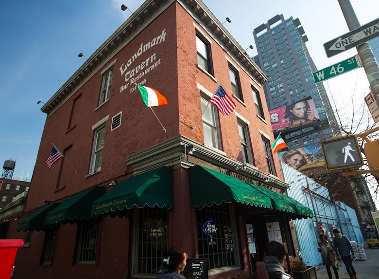 the building of the Landmark Tavern in NYC
