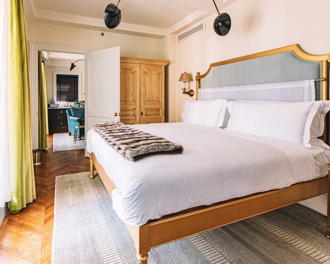 a bright and cozy room at the Marlton Hotel NYC