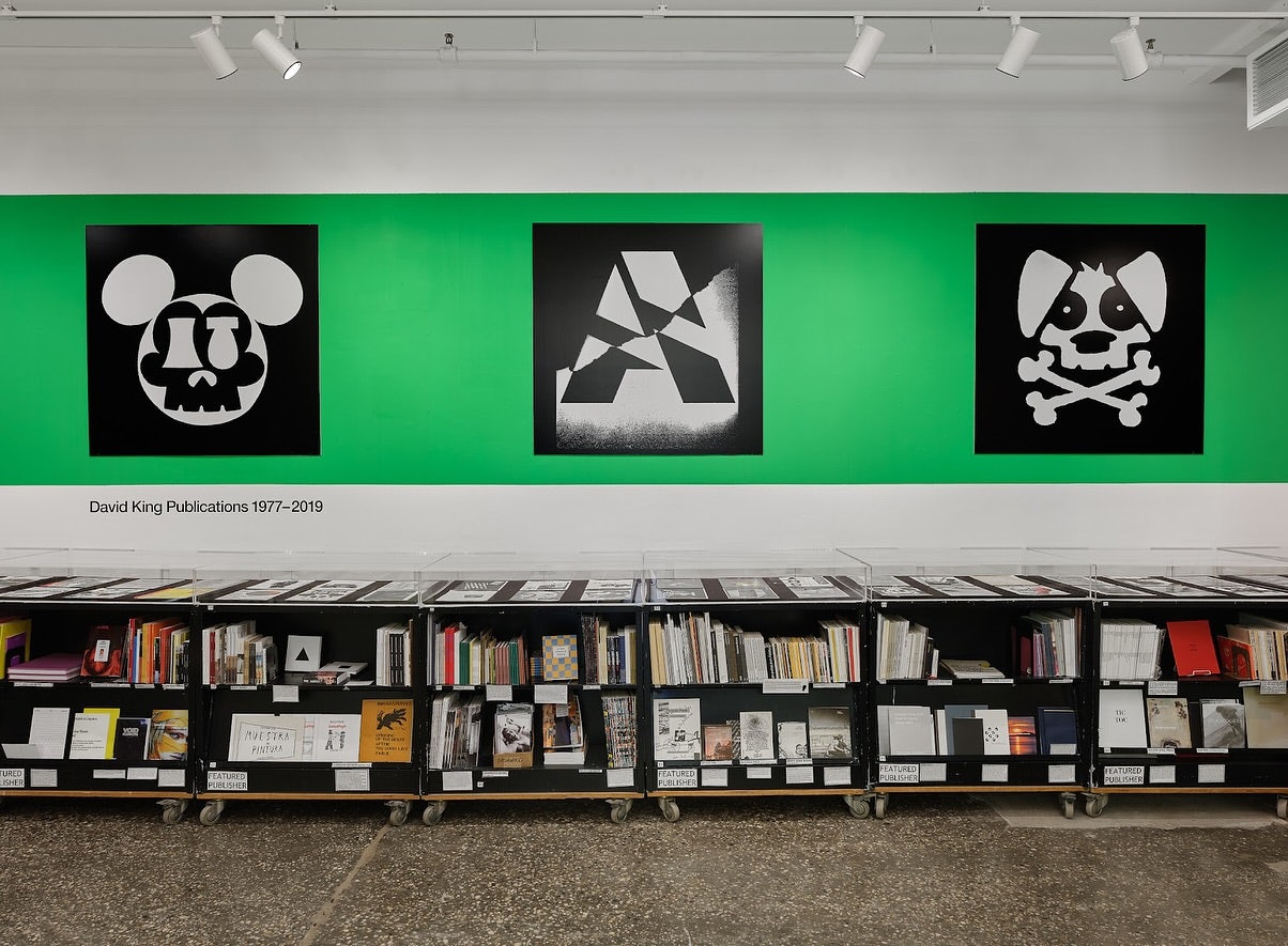 books and art works at printed matter store in NYC