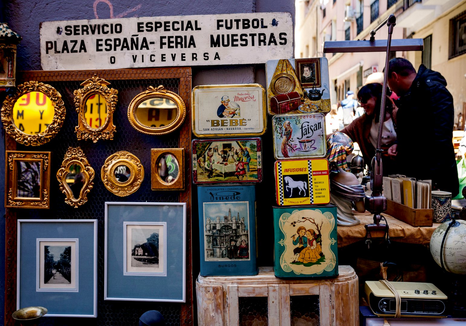 bric a brac at El Rastro flea market in Madrid
